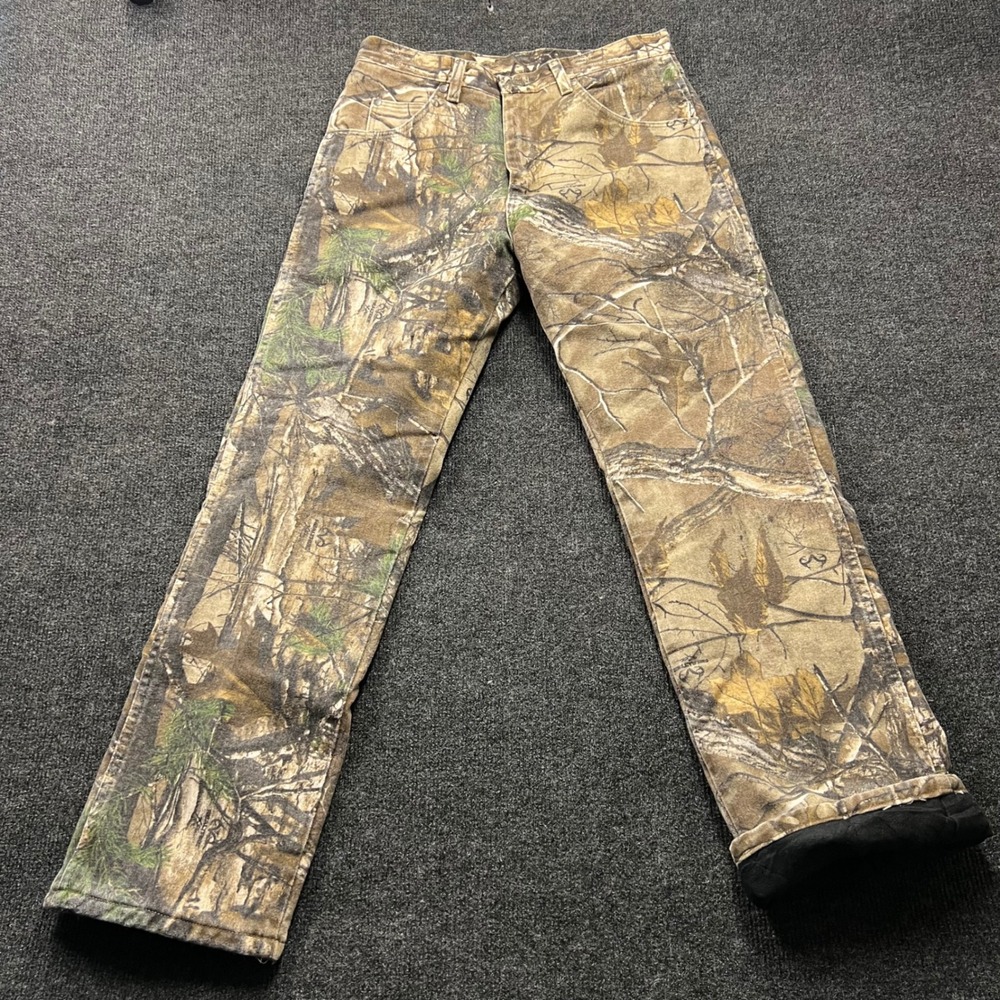 Wrangler ProGear Realtree Camo Quilted Lined Hunting Pants 30x30 PG200AX Mens